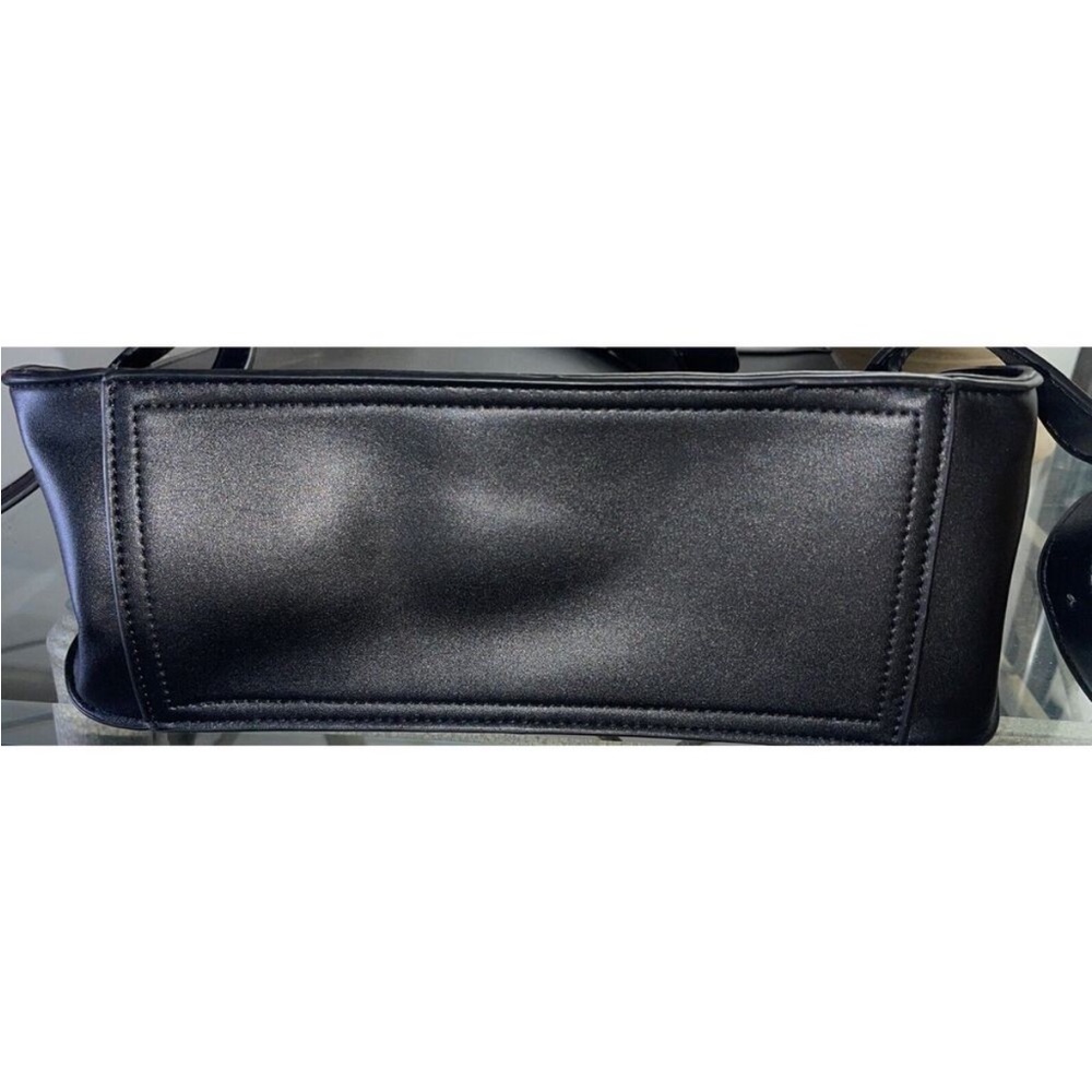 ECOSUSI Black Vegan Leather Backpack or Messenger Laptop Bag - Picture 9 of 11